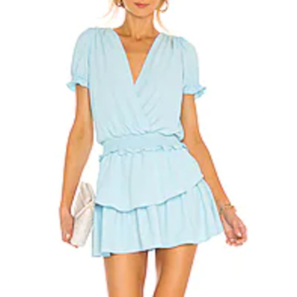 Amanda Uprichard Velma Dress in Ice Blue